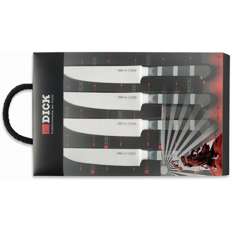 F. DICK Steakmesser-Set 1905 4 tlg Klingenlänge 12 cm Steakbesteck BBQ Messer