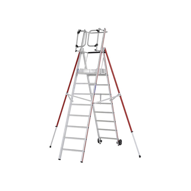 Hymer - Escabeau pro 8 marches de 3.86m de hauteur de travail maximale. - 848308