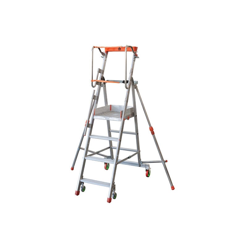 Facal - Escabeau roulant 4 marches - Hauteur de plateforme: 1.03m - Hauteur atteignable: 3.03m - CTA-4