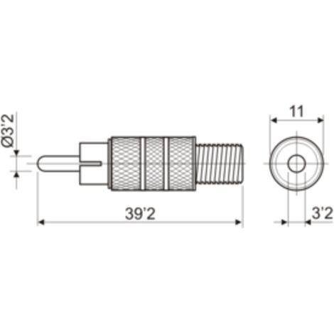 F hembra a RCA macho Electro Dh 19.561 8430552058433