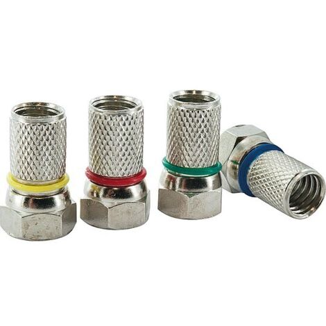 F-Stecker 6,8 - 7,0 mm 4-er Set