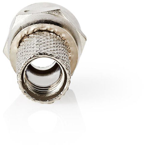 F stecker gerade mannlich vernickelt 75 ohm verdrehbar kabeleingangsdurchmesser 74 mm zinklegierung silber 25 stk plastikbeutel
