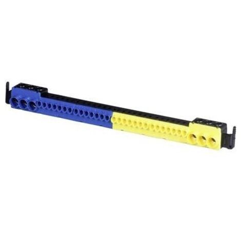 F-Tronic 9910010 Morsetto a innesto Blu, Giallo Tipo di conduttore = N, PE