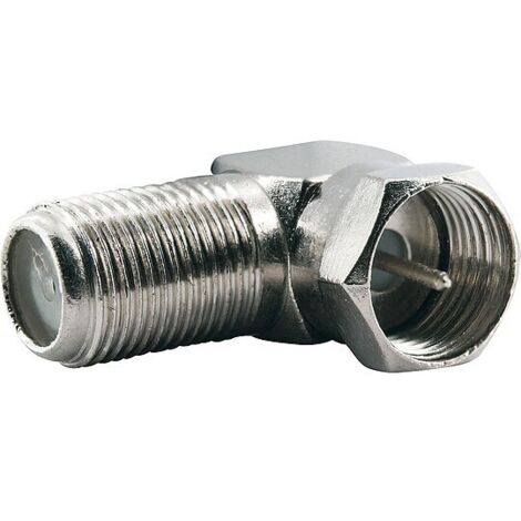 F-Winkeladapter F-Stecker / F-Buche - 2-er Set