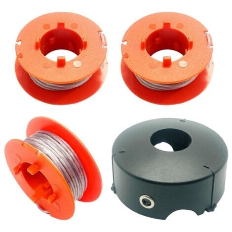 SNQ F016800175 Bobina di filo per Bosch Art 23 26 30 Easytrim e Combitrim, bobina di filo morbido automatico Pro-Tap, 8 m x 1,6 mm con copertura F016L71088 (3 bobine + 1 copertura),
