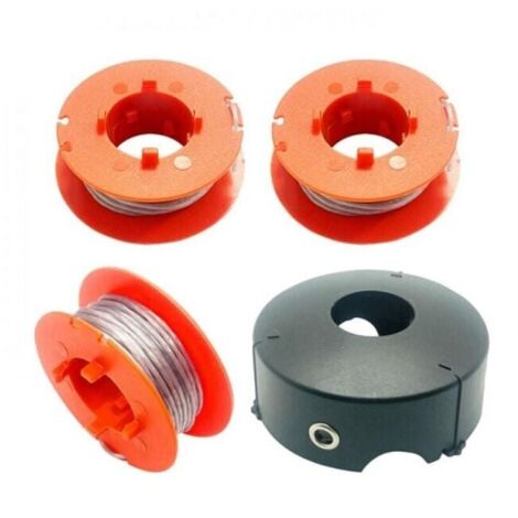 F016800175 Bobine de Fil pour Bosch Art 23 26 30 Easytrim et Combitrim,Pro-Tap Automatique Bobine Cordon Souple,8M x 1,6mm avec Couvercle F016L71088(3 Bobine + 1 Couvercle)