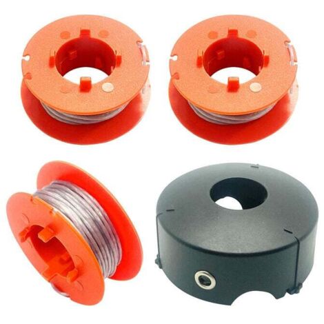 F016800175 Bobine de Fil pour Bosch Art 23 26 30 Easytrim et Combitrim,Pro-Tap Automatique Bobine Cordon Souple,8M x 1,6mm avec Couvercle F016L71088(3 Bobine + 1 Couvercle),