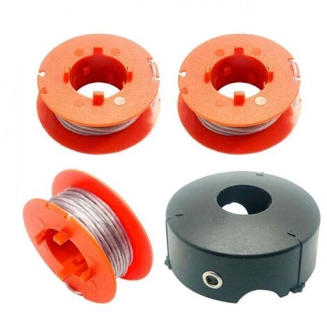 F016800175 Bobine de Fil pour Bosch Art 23 26 30 Easytrim et Combitrim,Pro-Tap Automatique Bobine Cordon Souple,8M x 1,6mm avec Couvercle F016L71088(3 Bobine + 1 Couvercle)