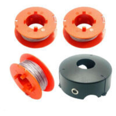 F016800175 Bobine de Fil pour Bosch Art 23 26 30 Easytrim et Combitrim,Pro-Tap Automatique Bobine Cordon Souple,8M x 1,6mm avec Couvercle F016L71088(3 Bobine + 1 Couvercle),