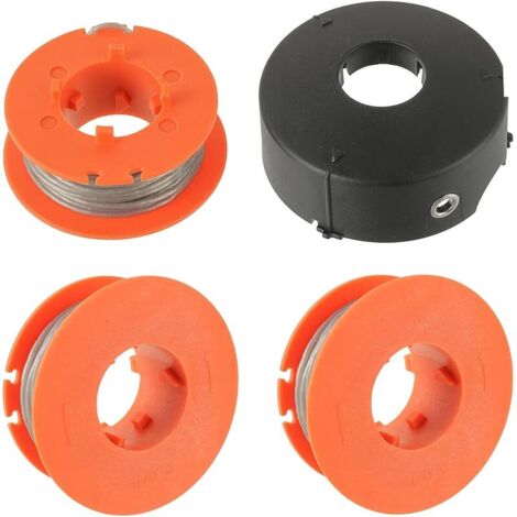 F016800175 Bobine de Rechange 1,6mm x 8M pour Bosch Art 23 26 30 Combitrim Easytrim avec Couvercle F016L71088 (3 Bobines, 1 Couvercle)
