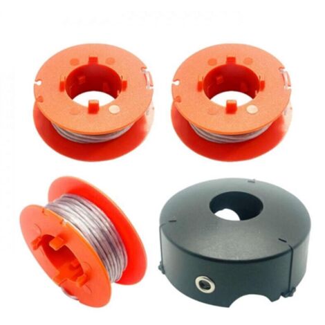 F016800175 Garnspule für Bosch Art 23 26 30 Easytrim und Combitrim, Pro-Tap Automatische flexible Garnspule, 8 m x 1,6 mm mit Abdeckung F016L71088 (3 Spulen + 1 Abdeckung)
