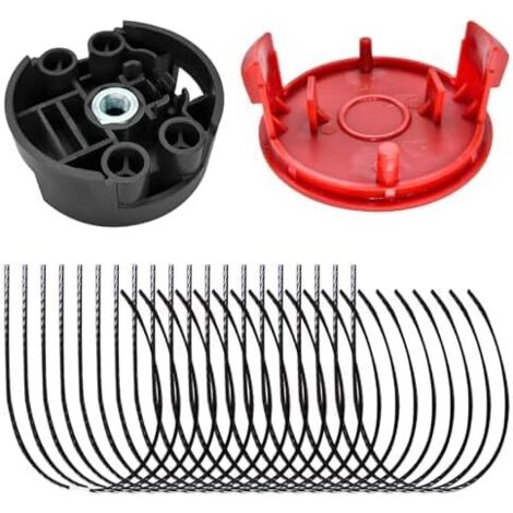 F016800431 Fil de débroussailleuse compatible avec débroussailleuse Bosch AFS 23-37, fil de débroussailleuse Bosch 37 cm x 3,5 mm avec tête de coupe F016F04839, couvercle de bobine F016F04841
