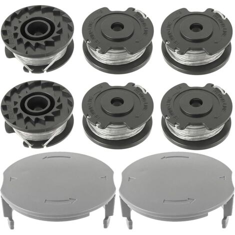 F016800569/F016800385 Bobines pour coupe-bordure sans fil Bosch EasyGrassCut 23/26/18/18-230/18-260/18-26 longueur 4 m Ø 1,6 mm et couvercle de bobine F016F05320 (6 Bobines, 2 Couvercle)