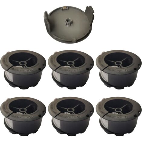 F016800570 Bobine de Rechange pour débroussailleuse Bosch Universal GrassCut 18 18-26 18-260 avec Couvercle 1600A01R5J (6 bobines + 1 Couvercle) 1,6 mm 6 m