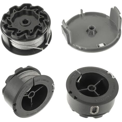 F016800570 Trimmer spool pour Bosch UniversalGrassCut 18 18-26 18-260, avec 1600A01R5J Couvercle de Bobine(3 Bobines de fil, 1 Couvercle de Bobine)
