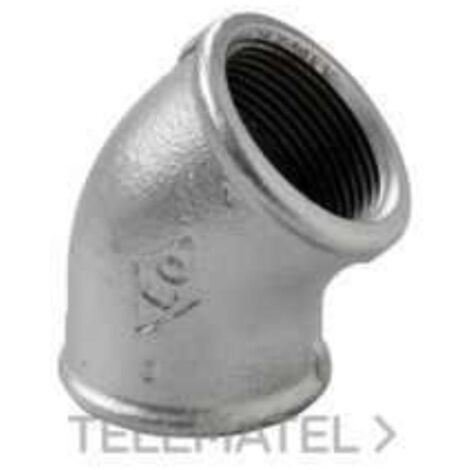 F120 CODO 45HH 1.1/2 GALVANIZADO ATUSA