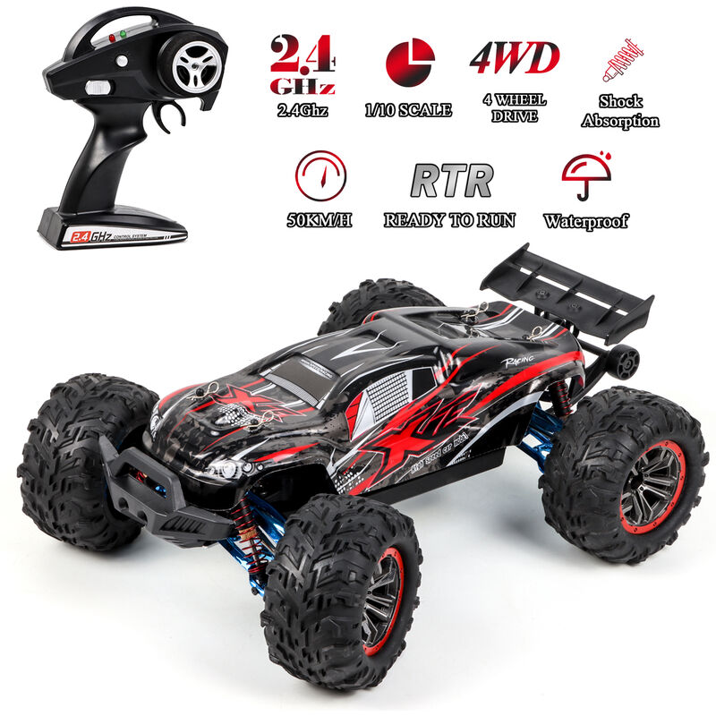 

Happyshopping - F14B RC Car High Speed ​​1/10 2.4GHz Racing Car 50km / h 4WD Off-Road Car con piezas de metal C Hub Carrier Brazo de suspension,2