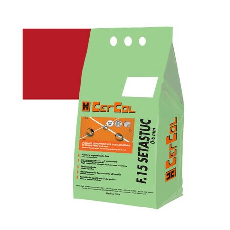 F15 SETASTUC 0-6 Stucco cementizio Idrorepellente fughe pavimento parete kg.5 CERCOL 30 Azalea