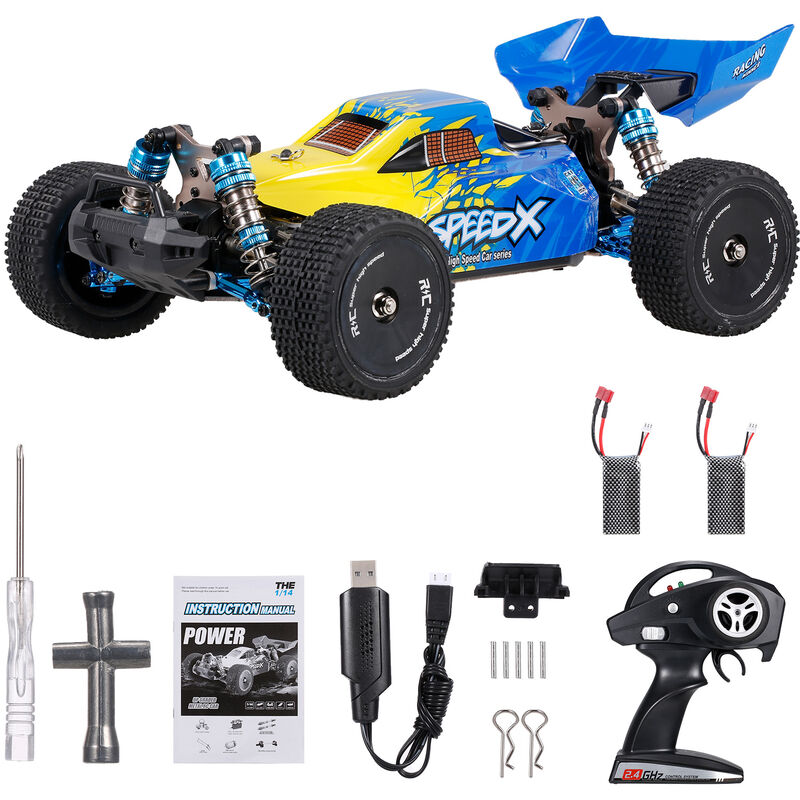 

F16 1/14 RC Car Alloy Frame 4WD Off-road Car 60km / h High Speed Racing Car 1600mAh Bateria 2.4Ghz RC Buggy Drift Car