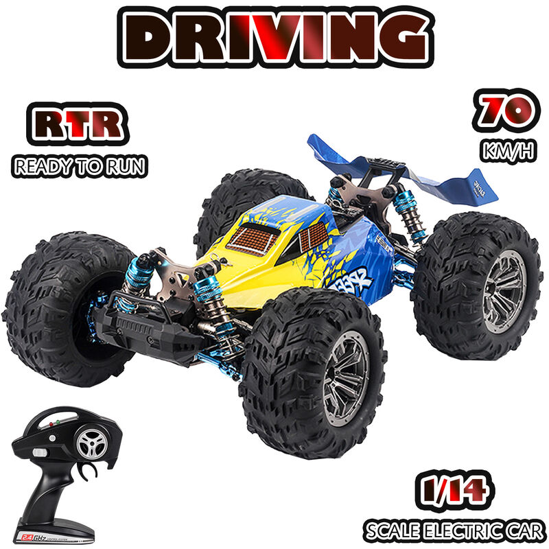 

Asupermall - F17 70km / h Coche de carreras de alta velocidad 1/14 2.4GHz 4WD RC Car para adultos Off-Road Drift Car RTR Motor sin escobillas Chasis