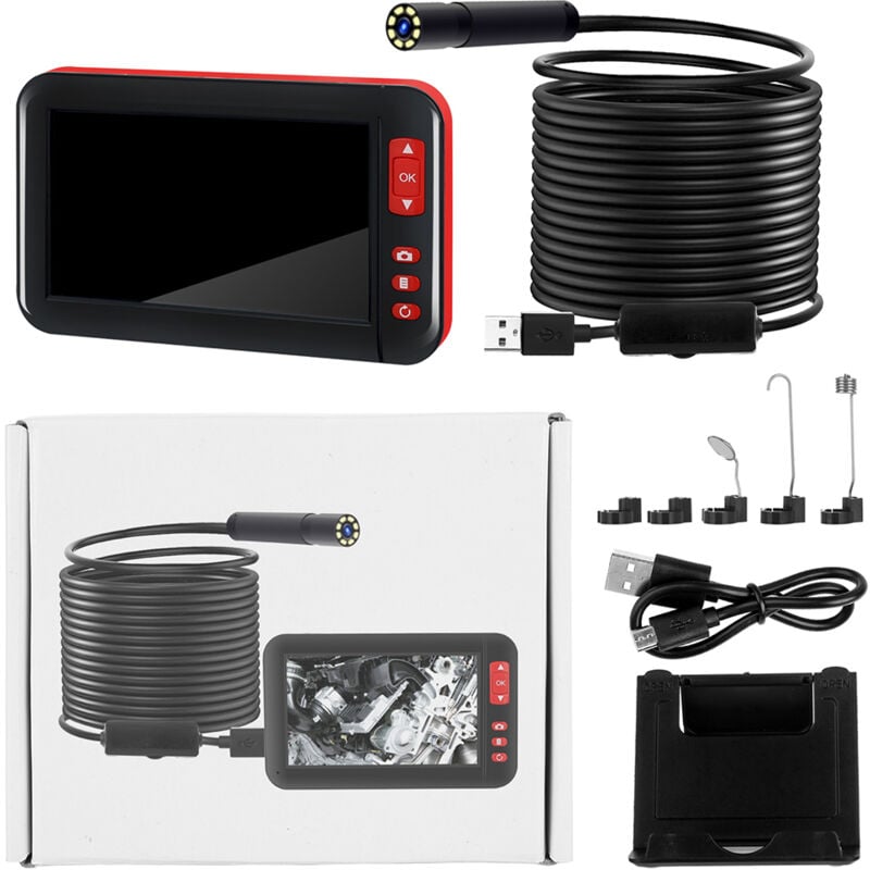 Image of F200 4.3 'Digital 1080p lcd -Endoskop -Inspektion Kamera Boroskop usb -Ladung (10 m) - Eosnow
