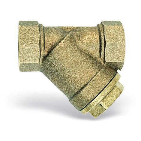 F21NOR Filtro a Y in ottone DN 1" con rete in acciaio INOX estraibile (AISI 304) - Capacità filtrante 500 μm F21NOR25