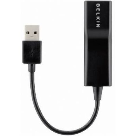 F4U047BT Belkin Adaptateur USB 2.0 vers RJ45 Gigabit Ethernet - Adaptateur USB-A 2.0 vers RJ45 Gigabit Ethernet