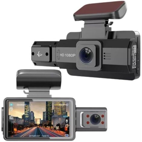 F9 Registratore di guida per auto con doppia fotocamera anteriore e interna HD per visione notturna a infrarossi