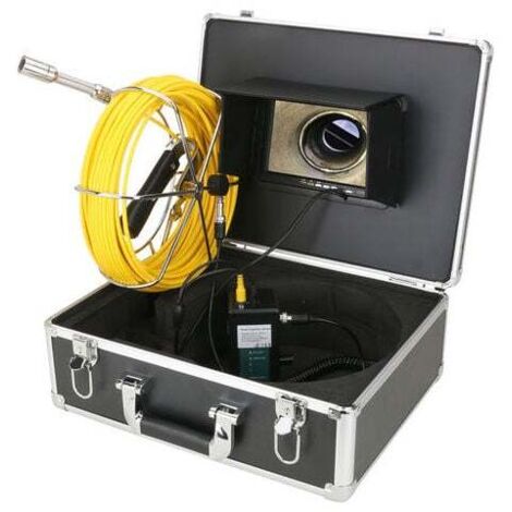 F9723-30M Telecamera per tubi HD da 30 m Endoscopio industriale da 7 pollici HD 1000 linee Batteria integrata da 4500 mAh IP68 impermeabile, standard europeo