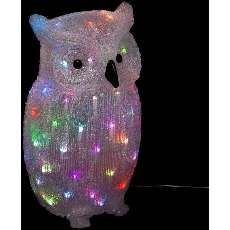 Hibou lumineux extérieur H47.5cm 60 led + transfo - Feeric lights & christmas