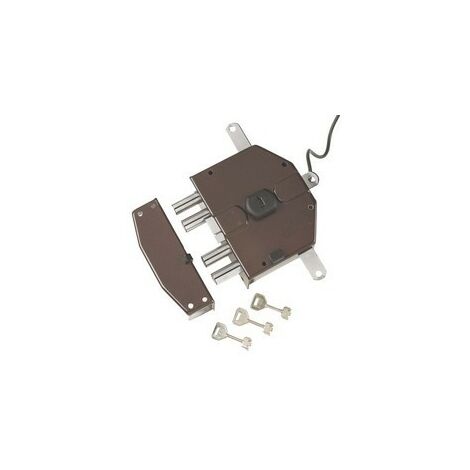 FA v 8230 Serrure de sA curitA  A lectrique avec entrA e droite de 65 mm sans tiges