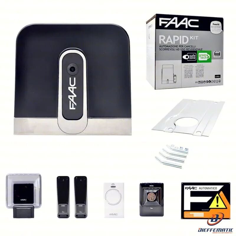 Kit d'automatisation de portail coulissant Rapid Cyclo C7 24 v