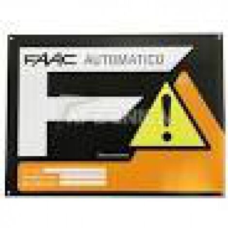 FAAC 732106 Cartello Monitore Mcf Targa Per Segnalazione Cancello Automatico