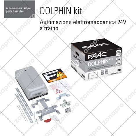 Motorisation Porte de Garage FAAC DOLPHIN D700 rapide avec rail