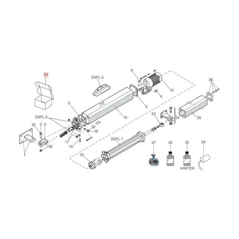 Emballage actionneurs 402/402/422/s450h 63000631 - Faac