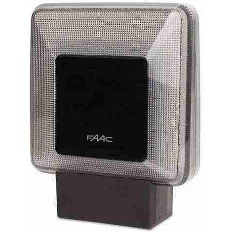 Faac – Feu clignotant LED 40 lumières haute luminosité – Alimentation 230V/115V/24V – Protection IP54 pour extérieur – Antenne intégrée 433Mhz/868Mhz