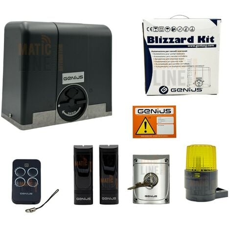 FAAC GENIUS BLIZZARD 230V KIT AUTOMAZIONE PER CANCELLI SCORREVOLI MAX 500 KG DI PESO