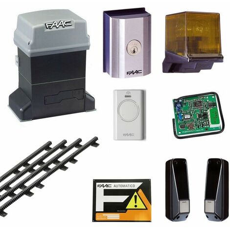 FAAC Kit Automatisme de portail coulissant PRATICO 746 + 4m Safe 600Kg 10564944