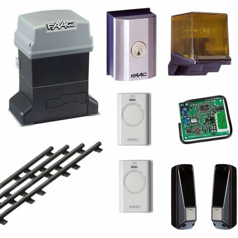FAAC Kit Automatisme de portail coulissant PRATICO 746 + 4m + XT2 Safe 600Kg 10564944