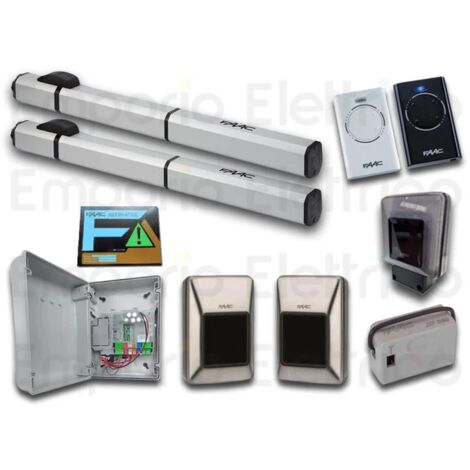 faac kit d'automatisation pour portail battant 24v hybrid plus integral 105684