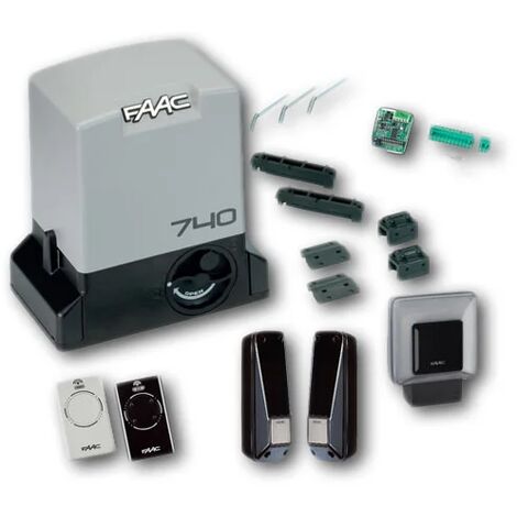 Faac – Kit de motorisation de portail 500 kg – Moteur électromécanique 230V 868 MHz – Compatible avec télécommandes XT4 – 105630144