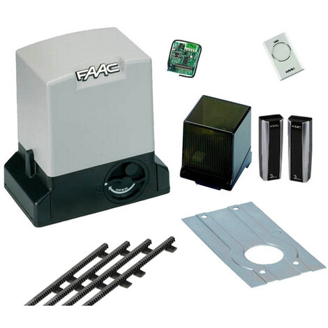 Faac – Kit de motorisation de portail coulissant – Charge 500Kg – Longueur 4m – Tension 230V – Moteur Safe