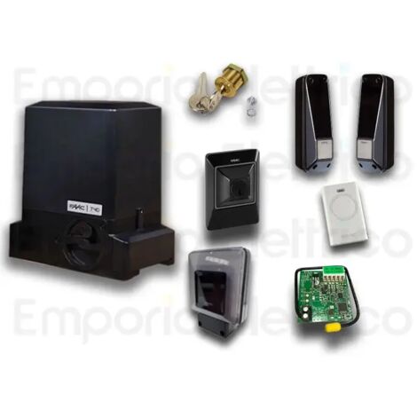 Faac – Kit de motorisation de portail coulissant jusqu'à 500 kg – Électromécanique 230V AC – Carte électronique 740D – 1056303445FR