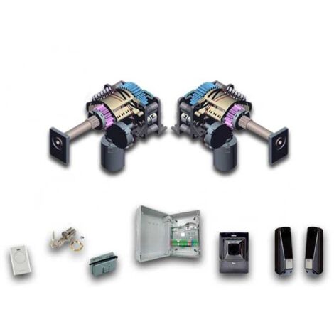 Faac – Kit de motorisation de portail S2500i 104250445 – 24V – Charge jusqu'à 2,5m – Technologie Safe Zone et Green Tech