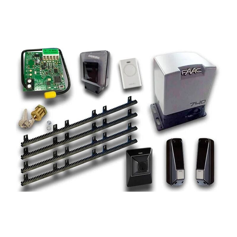 Kit automatisation delta2 kit safe + 4 mt crémaillère nyl emp1056303445crem - Faac