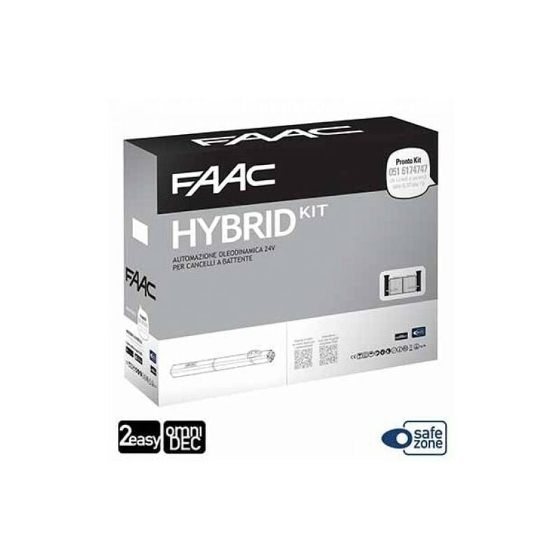Kit hybrid 450 Faac Moteur hydraulique portail battant 2M 24V safe 105683