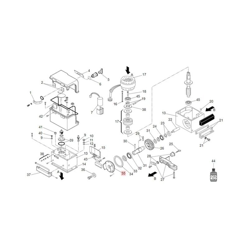 Pièce détachée bride latérale moteurs 746/844 cat. 71708215 - Faac
