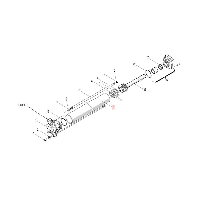 Pièce détachée corps de piston 400/87 ln 7366015 - Faac