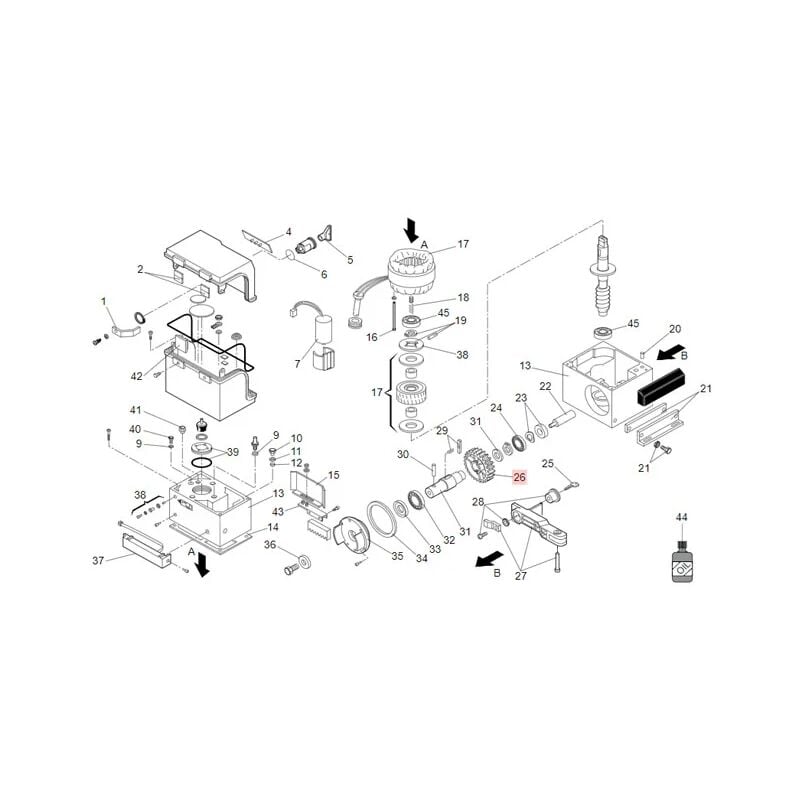 Pièce détachée couronne motoréducteur réversible 7192195 - Faac
