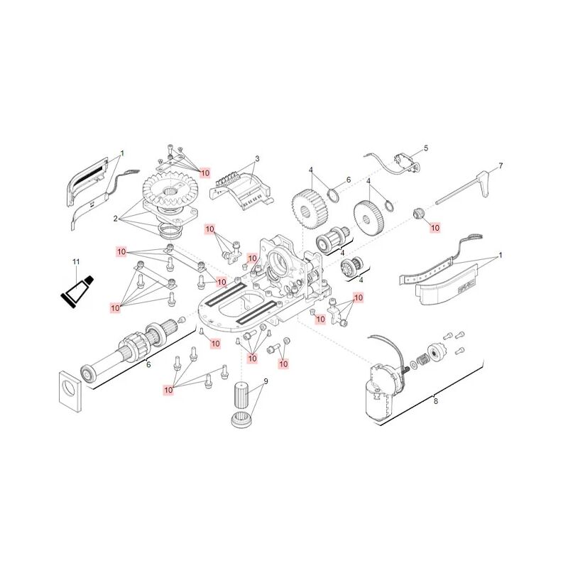 Pièce détachée groupe de vis s2500i 63003384 - Faac